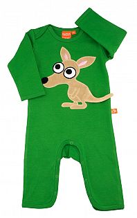 Jumpsuit lang grün Känguru