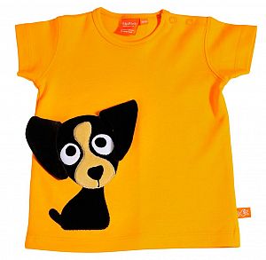 T-Shirts orange mit Hund und gelb mit Katze