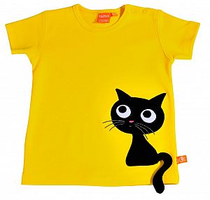 T-Shirts orange mit Hund und gelb mit Katze