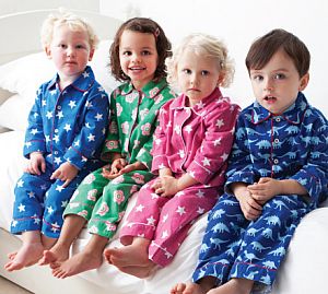 Pyjamas 2-teilig pink und blau mit Sternen
