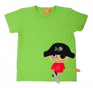 T-Shirt grün Captain und blau Pirat
