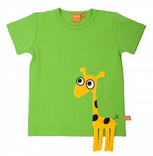 T-Shirt blau Schildkröte und grün Giraffe