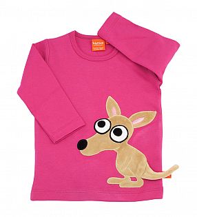 Langarmshirt pink Känguru