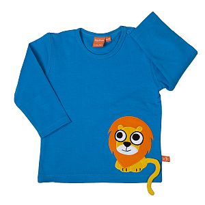Jumpsuit und T-Shirt lang blau Löwe