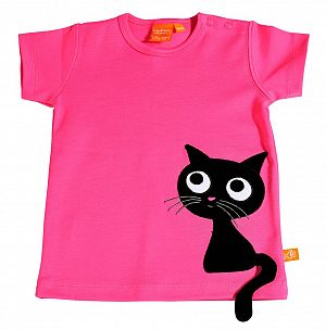 T-Shirt pink mit Katze