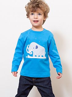 Body Polarbär rot und Shirt Mammut blau