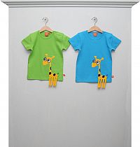 T-Shirts grün und türkis Giraffe