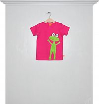 T-Shirts kurzarm kirschrot mit Frosch