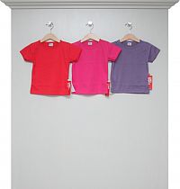 T-Shirts red, fuchsia und lila